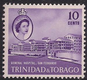 Trinidad & Tobago 1960 - 67 QE2 10ct Hospital MM SG 289 ( M387 )