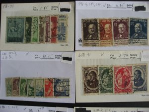 Portugal used stamps assembled in 25 sales cards, check them out