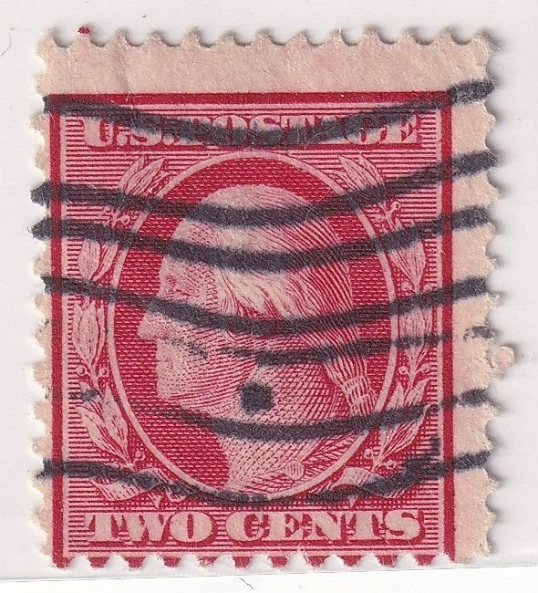 USA stamps_Presidents_ George Washington 2C_Cancel study: Waves (x2)