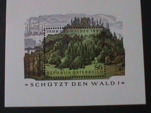 AUSTRIA-1985-SC#1319  YEAR OF THE FOREST: MNH S/S VERY FINE-LAST ONE