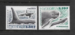 WHALES - ST PIERRE & MIQUELON #702-3  MNH