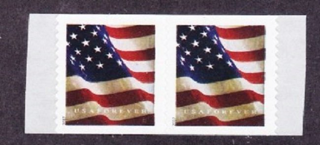 5158 Forever Flag MNH Counterfeit pair - see page 1037 of 2021 Scott Specialized