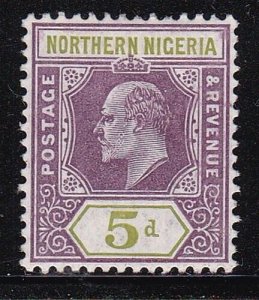 Album Treasures Northern Nigeria Scott # 33  5p  Edward VII  Mint Hinged