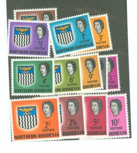 Northern Rhodesia #75-87 Mint (NH)