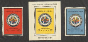 Colombia - 1962 - SC 743-44,C433 - NH - Complete set 