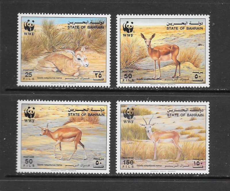 BAHRAIN #408-11 GAZELLES WWF MNH