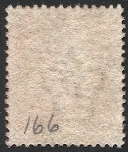 GB 1864 1d  Penny Red QV Used, Sc 33 E-K, Plate 166 F, #59 of Bandon, Ireland