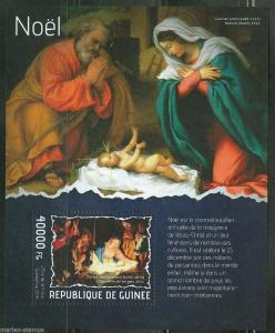GUINEA 2014 CHRISTMAS PAINTINGS SOUVENIR SHEET  MINT NH