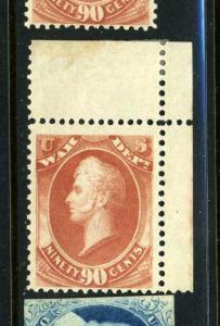 Scott #O93 War Official Corner Margin Mint Stamp NH (Stock #O93-4)