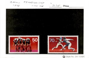 Germany - Berlin, Postage Stamp, #9NB146-9NB147 Mint NH, 1978 Sports (AC)