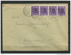 Germany 1948 Cover  Overprint Sowjetishe Besatzungs Zone Single Usage Strip of