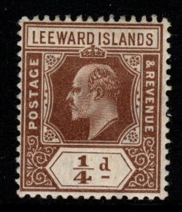 LEEWARD ISLANDS SG36 1909 ¼d BROWN MTD MINT