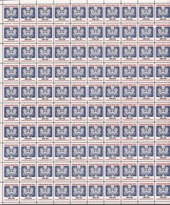 US Stamp - 1983 4c Official Stamp - 100 Stamp Sheet - Scott #O129