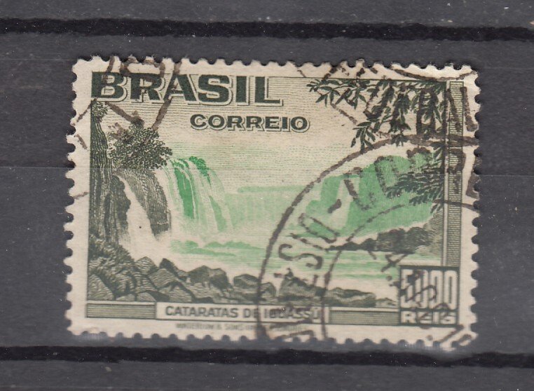 J43884 JLStamps 1938 brazil hv of set used #456 water falls