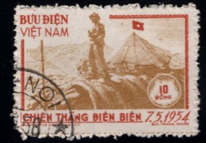 North VIET NAM Democratic Republic, Scott 17 Used Dien Bien Phu stamp NGAI