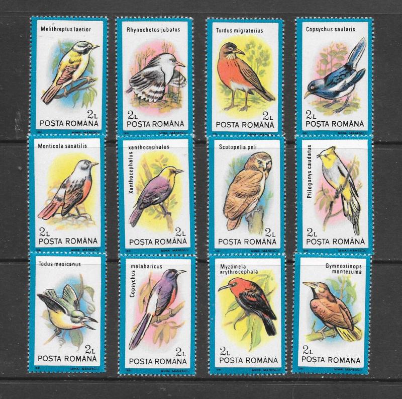 BIRDS - ROMANIA #2691 & 3692 - AS SINGLES  MNH