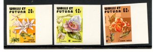 Wallis & Futuna Islands #235-237 (W098) Comp imperf 1979 flowers, MNH, VF