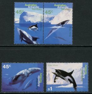 AUSTRALIAN ANTARCTIC Sc#L94-L97 1995 Whales & Dolphins Complete Set OG Mint NH