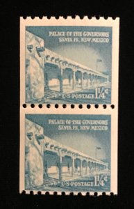 1054A Pair with large holes, MNH