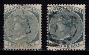 Jamaica 1883-97 Victoria Def., 2d grey/slate [Used]