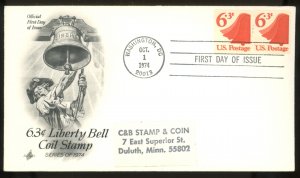 U.S. #1518 FDC F-VF PAIR