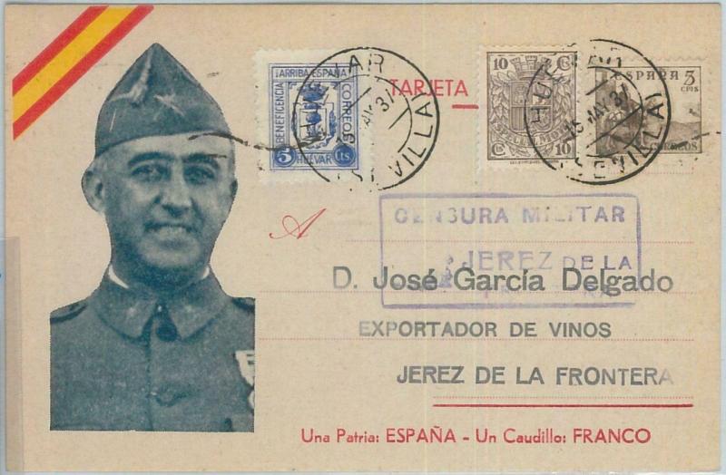 75495 - SPAIN - POSTAL HISTORY - Revenue stamp on PROPAGANDA  POSTCARD  1931