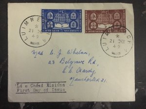 1949 Limerick Ireland First Day Cover FDC To Manchester England B