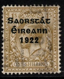 IRELAND SG63 1922 1/= BISTRE-BROWN USED