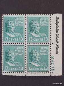 BOBPLATES #818 Fillmore Lower Left Plate Block 22076 F-VF NH DCV=$7