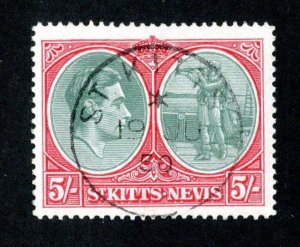 1950 St Kitts Sc#88a p.14 chalky used ( 1378 BCX2 )