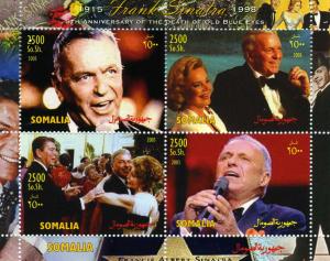 Somalia 2003 FRANK SINATRA & RONALD REAGAN Sheet (4) Perforated Mint (NH)