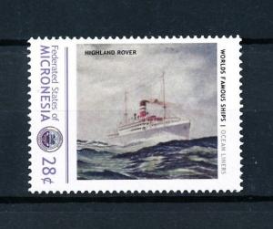 [90664] Micronesia  Ships Highland Rovers Ocean Liners Nelson Line  MNH