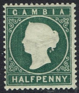 GAMBIA 1886 QV CAMEO ½D WMK CROWN TO RIGHT OF CA MNH **