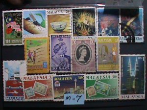 ​MALAYSIA :1954 QUEEN ELIZABETH II SILVER WEDDING & PICTORIA STAMPS - USED