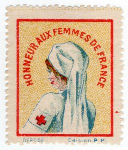 (I.B) France (Great War) Cinderella : Red Cross Fund (Nurse)