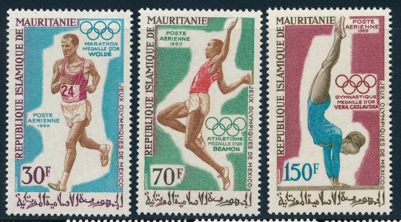 Mauritania - Mexico Olympic Games MNH Set (1968)