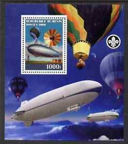 BENIN - 2008 - Airships & Balloons  - Perf Min Sheet - MNH - Private Issue