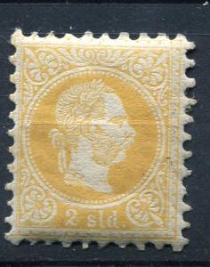 Austria 1867/72  2kr yellow MH a1665s