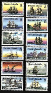 Pitcairn-Sc#298-309- id12- unused NH set-Ships-1998-