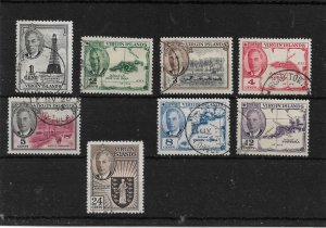 VIRGIN ISLANDS 1952 SET TO 24c SG 136/143 FINE USED