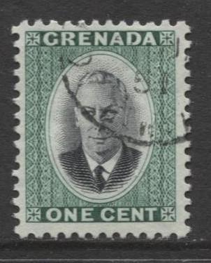 Grenada -Scott 152 - KGVI- Definitve Issue-1951 -FU- Single 1c Stamp