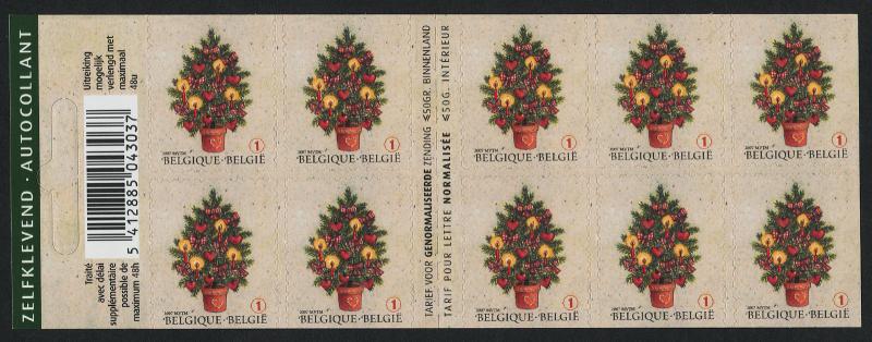 Belgium 2276a Booklet MNH Christmas Tree