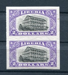 Liberia 1918 Sc 174 v Sal 222b MNH Error IMPERF Pair Only 50 existed  7571