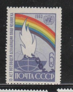 RUSSIA #2837  1963  HUMAN RIGHT    MINT  VF NH  O.G