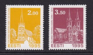 Estonia  #297-298  MNH  1995  Christmas  Churches