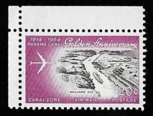 CANAL ZONE C39 20 cents Rose Lilac & black Stamp Mint OG NH EGRADED XF 93 XXF