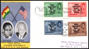 Ghana 28-31 Typed FDC