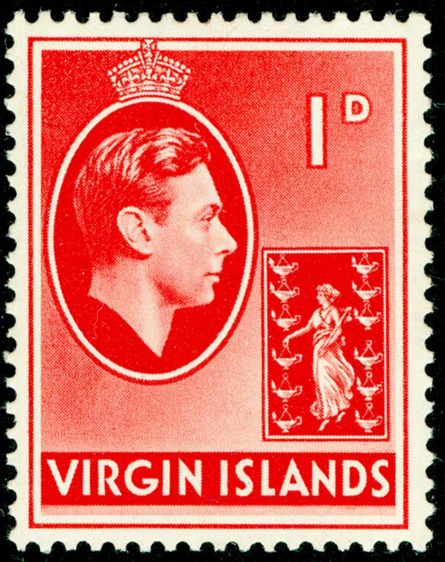 BRITISH VIRGIN ISLANDS SG11a, 1d scarlet, LH MINT.