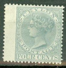 BV: Ceylon 64 mint left wing margin CV $50