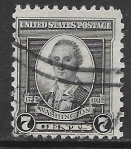 USA 712: 7c Washington (1780), portrait by John Trumbull, used, F-VF